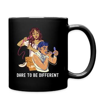 Dare to be different - Tasse einfarbig - Schwarz - Rechts