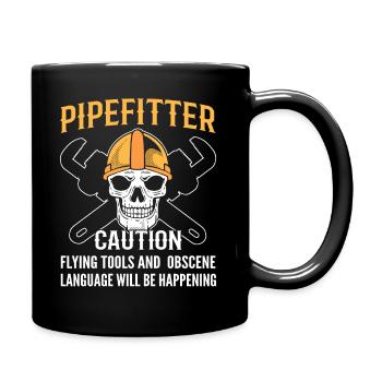 Drôle de plombier plombier - Mug uni - noir - Droite