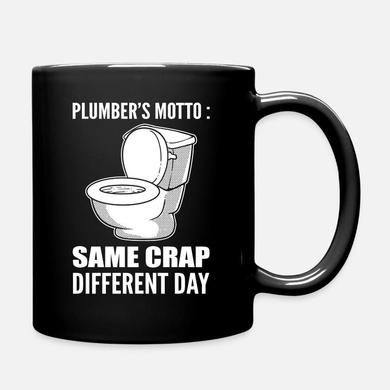 Funny plumber - Full Colour Mug - black