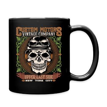 Crâne de motocycliste, crâne, motard Dicton - Mug uni - noir - Droite