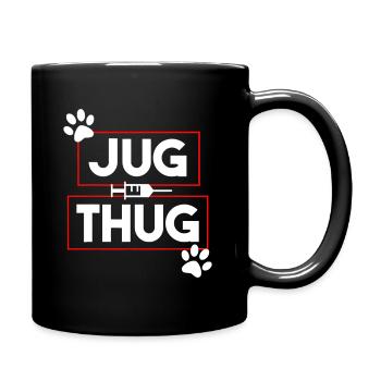 Funny Vet Tech Jug Thug Blood Draw Gifts - Full Colour Mug - black - Right