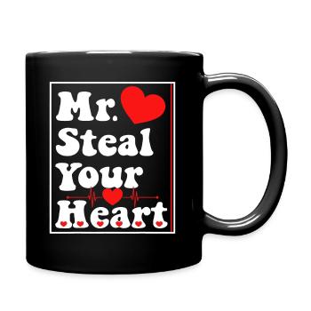 Kinder Mr. Steal Your Heart Valentinstag Jungen Kinder - Tasse einfarbig - Schwarz - Rechts