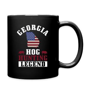 Schweinejagd Georgia Design Für - Mug uni - noir - Droite