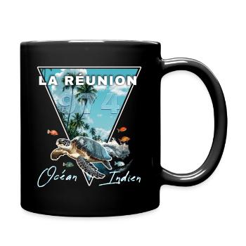 L'île de la Réunion 974 Océan Indien Cadeau - Mug uni - noir - Droite