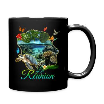 Ile de la Réunion Nature Plage Cadeau Voyage - Mug uni - noir - Droite