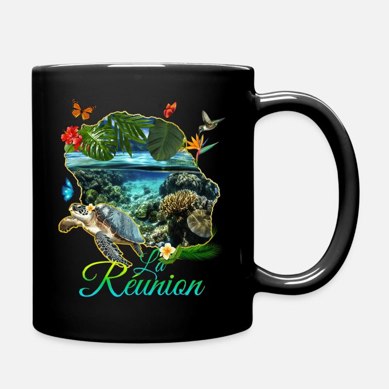 Ile de la Réunion Nature Plage Cadeau Voyage - Mug uni - noir