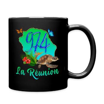 Ile de la Réunion Fleurs Et Plantes Tropicales - Mug uni - noir - Droite