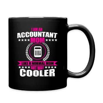 Grande comptable Maman Tenue Fête des Mères - Mug uni - noir - Droite