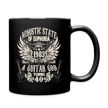 musician birthday guitarist rocker born 1983 - Tasse einfarbig - Schwarz - Rechts
