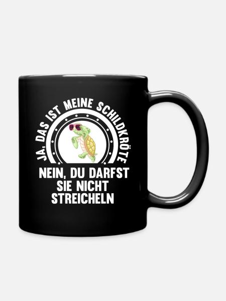 Schildkröte Schildkröten - Tasse einfarbig - Schwarz