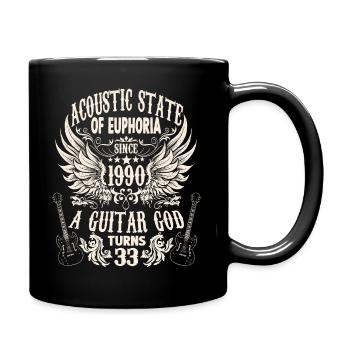 musician birthday guitarist rocker born 1990 - Tasse einfarbig - Schwarz - Rechts
