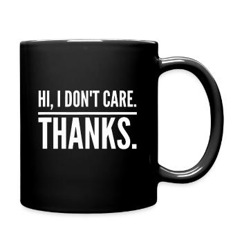 Salut je m’en fiche merci drôle grossier inapproprié - Mug uni - noir - Droite