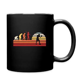 Retro Boxing Combat Sparring Handschuh - Vintage Boxer - Tasse einfarbig - Schwarz - Rechts