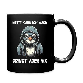 Pinguin Zwergpinguine Kaiserpinguin - Tasse einfarbig - Schwarz - Rechts