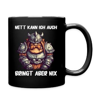 Deus Vult Kreuzritter Tempelritter Mittelalter - Tasse einfarbig - Schwarz - Rechts