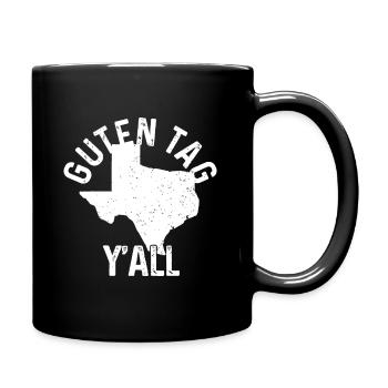 Guten Tag Y'all Funny Texas Germany German Gift - Full Colour Mug - black - Right