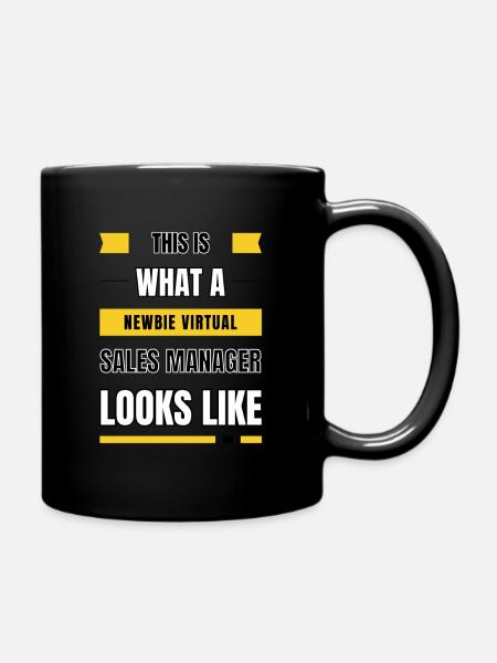 Newbie virtual sales manager - Full Colour Mug - black
