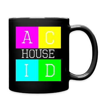 Acid House weiß - Tasse einfarbig - Schwarz - Rechts