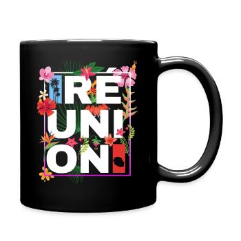 île De la Réunion Fleurs Tropicales Voyage - Mug uni - noir - Droite