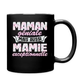 Maman géniale Mamie Exceptionnelle Fête des Mères - Mug uni - noir - Droite