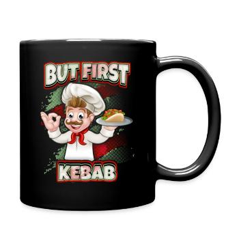 Drôle de Kebab Dicton, Kebab Chef, Döner Kebap - Mug uni - noir - Droite