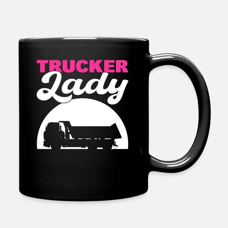 Trucker Lady Treiber - Tasse einfarbig - Schwarz