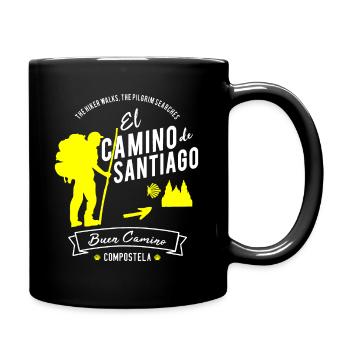 El Camino de Santiago Compostela Spanien Pilger - Tasse einfarbig - Schwarz - Rechts