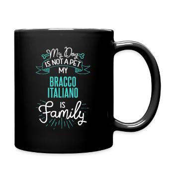 Niedliches Bracco Italiano Design Familienhund Geschenk - Tasse einfarbig - Schwarz - Rechts