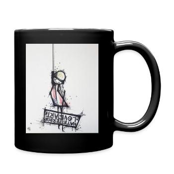 Love Art - Hate Terror / KOLONE - Full Colour Mug - black - Right