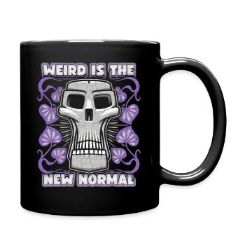 Totenkopf, Weird Skull, lustiger Spruch, Zitat - Tasse einfarbig - Schwarz - Rechts