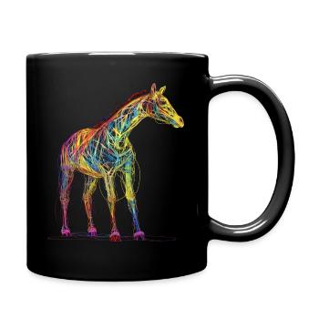 Giraffe Animal Africa Gift Animal Lover Zoo - Full Colour Mug - black - Right