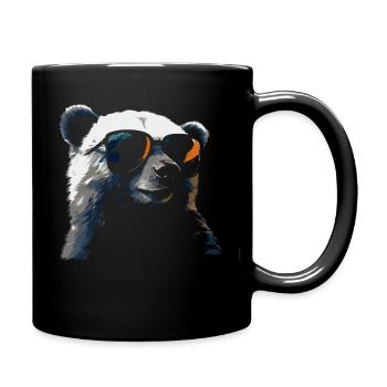 Ours Lunettes de soleil Lunettes cadeaux Ours polaire Cool Animal - Mug uni - noir - Droite