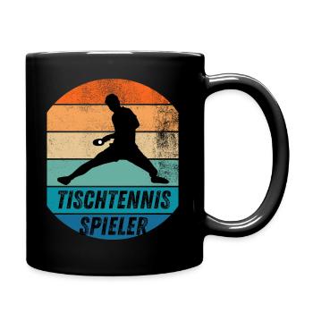 Tischtennisspieler - Tasse einfarbig - Schwarz - Rechts