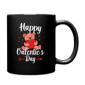 Valentinstag-Shirt, Alles Gute zum Valentinstag - Tasse einfarbig - Schwarz - Rechts