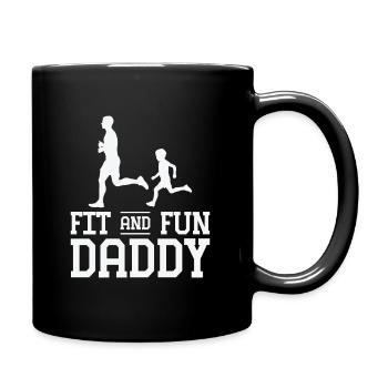 Fitness Fathers Day Gym Workout Training Coach - Full Colour Mug - black - Right