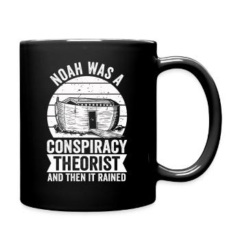 Noé était un théoricien du complot et il pleuvait - Mug uni - noir - Droite