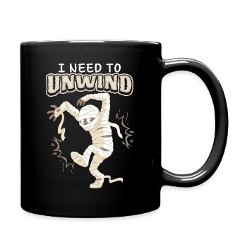 Drôle de dicton, momie de dessin animé, momie drôle - Mug uni - noir - Droite