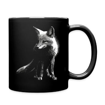 Fuchs Tierliebhaber Geschenk Wildtier Tier Motiv - Tasse einfarbig - Schwarz - Rechts