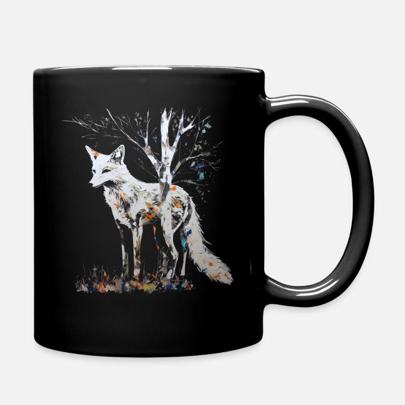 Fuchs Tierliebhaber Geschenk Wildtier Tier Motiv - Tasse einfarbig - Schwarz
