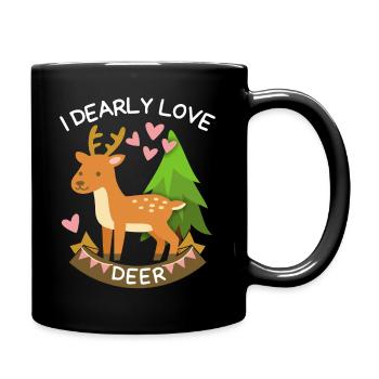 Drôle de dicton avec cerf, I-Love-Deer, Pun - Mug uni - noir - Droite