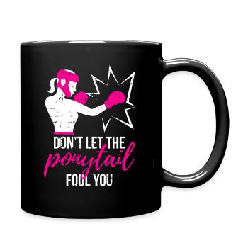 Ne laissez pas la queue de cheval vous tromper Boxing Girl MMA - Mug uni - noir - Droite