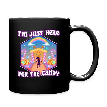 Im just here for the candy - Full Colour Mug - black - Right