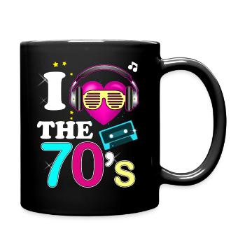 Vintage Années 70 Cassette Et Musique Rétro - Mug uni - noir - Droite