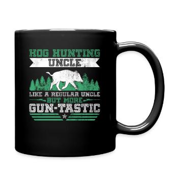 Schweinejagd Onkel Design Für Die Wildschweinjagd - Full Colour Mug - black - Right