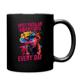 Leopard Gecko Lizard Lover - Full Colour Mug - black - Right