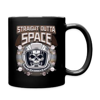 Skull, Skull, Astronaut-Cosmonaut Saying - Full Colour Mug - black - Right