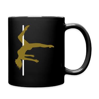 Poledancer Silhouette im Trick Scorpio - Tasse einfarbig - Schwarz - Rechts