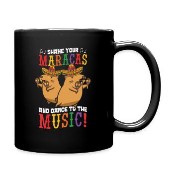 Capybara Mariachi Cinco de Mayo Fiesta - Tasse einfarbig - Schwarz - Rechts