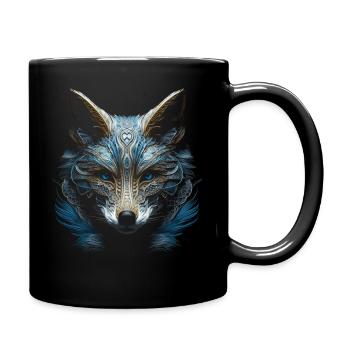 Fuchs Tierliebhaber Geschenk Wildtier Tier Motiv - Tasse einfarbig - Schwarz - Rechts