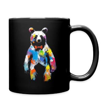Bear Artwork Animal Bear Gift Animal Motif Art - Full Colour Mug - black - Right